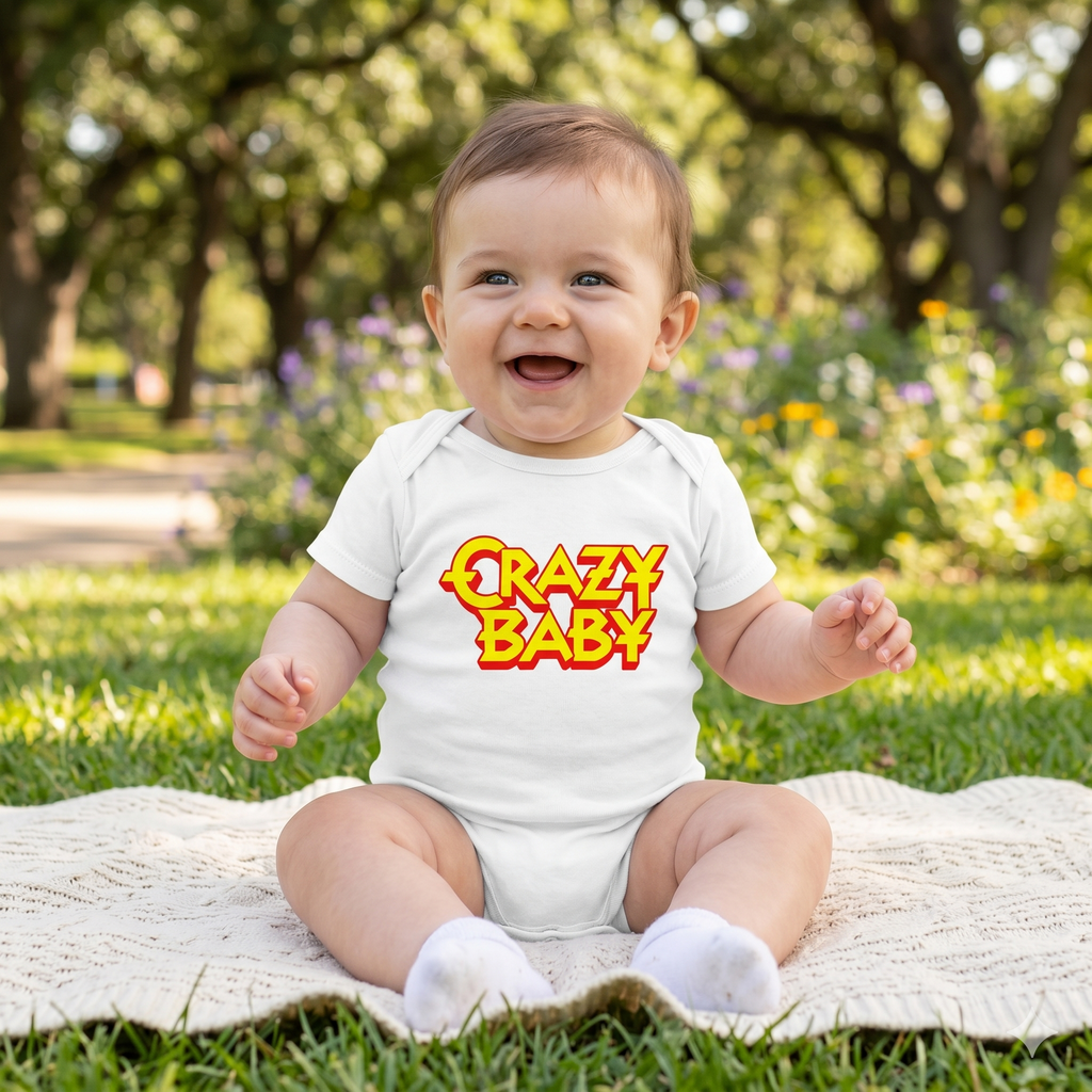Crazy Baby - Baby Jersey Bodysuit